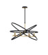Whitehall Adjustable Rings Pendant 4 x E14 Gold/Black-4