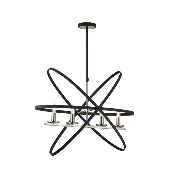 Whitehall Adjustable Rings Pendant 4 x E14 Satin Nickel/Anthracite-5