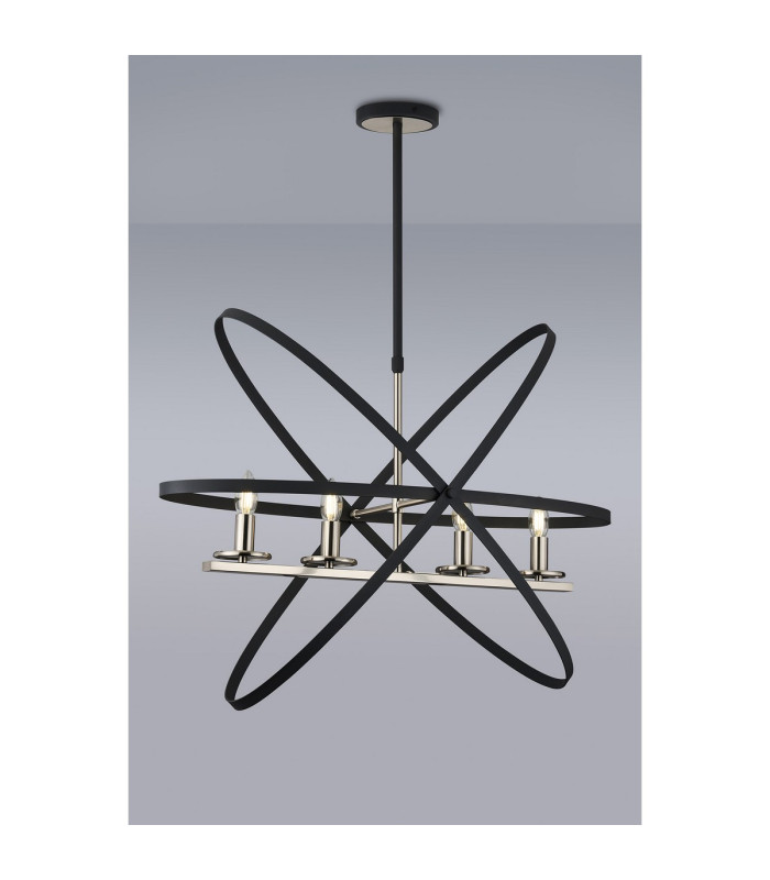 Whitehall Adjustable Rings Pendant 4 x E14 Satin Nickel/Anthracite-11