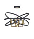Whitehall 46cm Adjustable Rings Semi Flush 4 x E14 Gold/Black-4