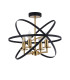 Whitehall 46cm Adjustable Rings Semi Flush 4 x E14 Gold/Black-5