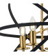 Whitehall 46cm Adjustable Rings Semi Flush 4 x E14 Gold/Black-6