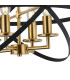 Whitehall 46cm Adjustable Rings Semi Flush 4 x E14 Gold/Black-7