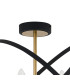 Whitehall 46cm Adjustable Rings Semi Flush 4 x E14 Gold/Black-8