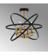 Whitehall 46cm Adjustable Rings Semi Flush 4 x E14 Gold/Black-11