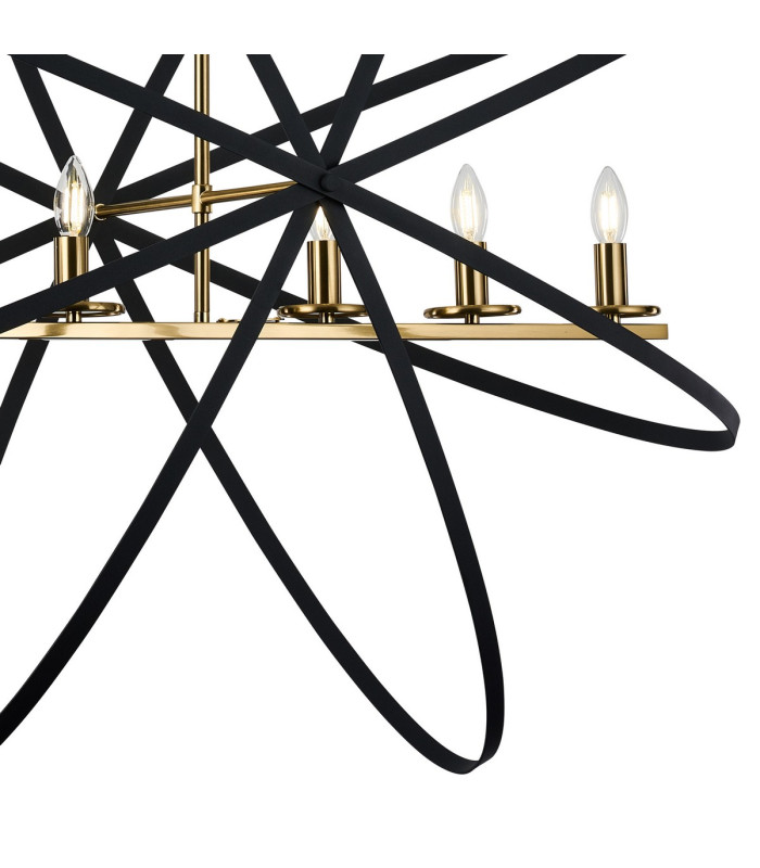 Whitehall Adjustable Rings Pendant Oval 6 x E14 Gold/Black-7
