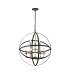Whitehall 71cm Adjustable Rings Pendant 6+3 x E14 Gold/Black-5