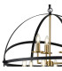 Whitehall 71cm Adjustable Rings Pendant 6+3 x E14 Gold/Black-8
