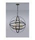 Whitehall 71cm Adjustable Rings Pendant 6+3 x E14 Gold/Black-11