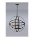 Whitehall 71cm Adjustable Rings Pendant 6+3 x E14 Gold/Black-12