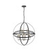 Whitehall 71cm Adjustable Rings Pendant 6+3 x E14 Satin Nickel/Anthracite-1