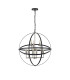 Whitehall 71cm Adjustable Rings Pendant 6+3 x E14 Satin Nickel/Anthracite-5