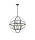 Whitehall 71cm Adjustable Rings Pendant 6+3 x E14 Satin Nickel/Anthracite-6