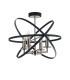 Whitehall 46cm Adjustable Rings Semi Flush 4 x E14 Satin Nickel/Anthracite-9
