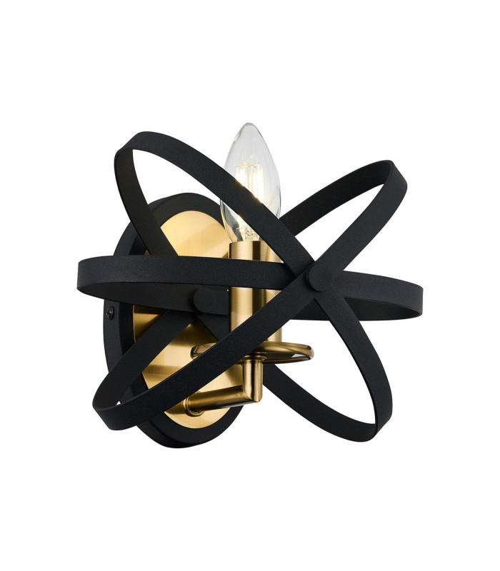 Whitehall Adjustable Rings Wall Light 1 x E14 Gold/Black-1