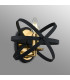 Whitehall Adjustable Rings Wall Light 1 x E14 Gold/Black-3