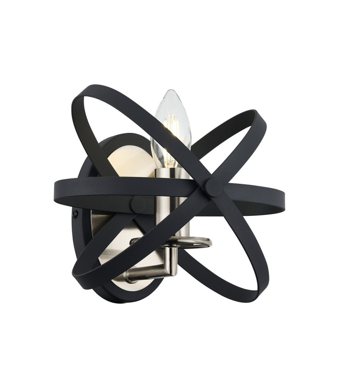 Whitehall Adjustable Rings Wall Light 1 x E14 Satin Nickel/Anthracite-1