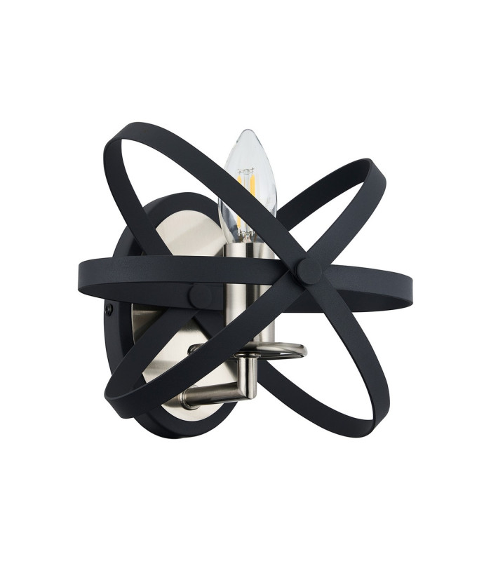 Whitehall Adjustable Rings Wall Light 1 x E14 Satin Nickel/Anthracite-4