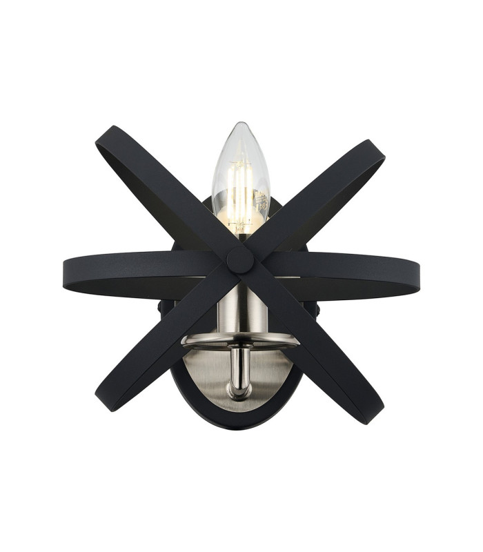 Whitehall Adjustable Rings Wall Light 1 x E14 Satin Nickel/Anthracite-5