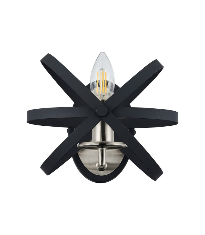 Whitehall Adjustable Rings Wall Light 1 x E14 Satin Nickel/Anthracite-9