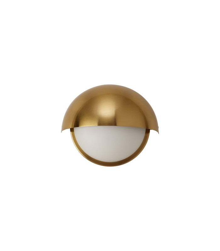 Plains Wall Light 2 x E14 IP54 (Indoor Use Only) Brass/Opal Glass-4