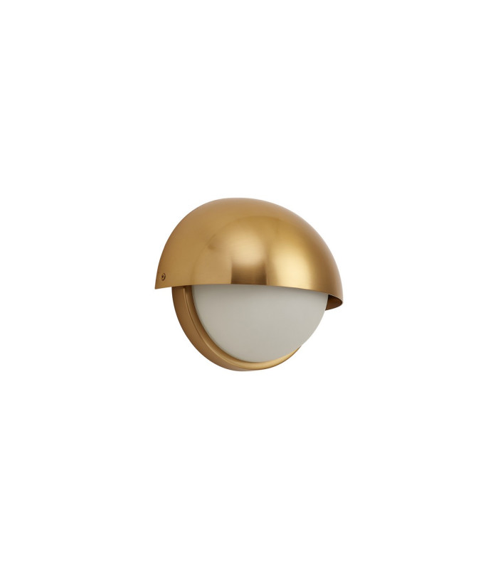 Plains Wall Light 2 x E14 IP54 (Indoor Use Only) Brass/Opal Glass-9