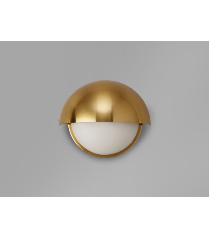 Plains Wall Light 2 x E14 IP54 (Indoor Use Only) Brass/Opal Glass-10