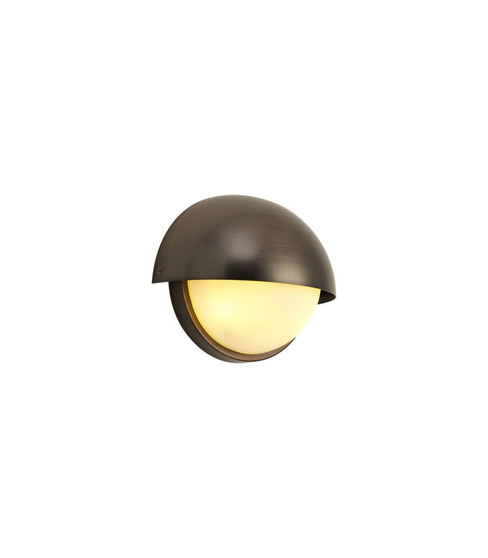 Plains Wall Light 2 x E14 IP54 (Indoor Use Only) Bronze/Opal Glass-6