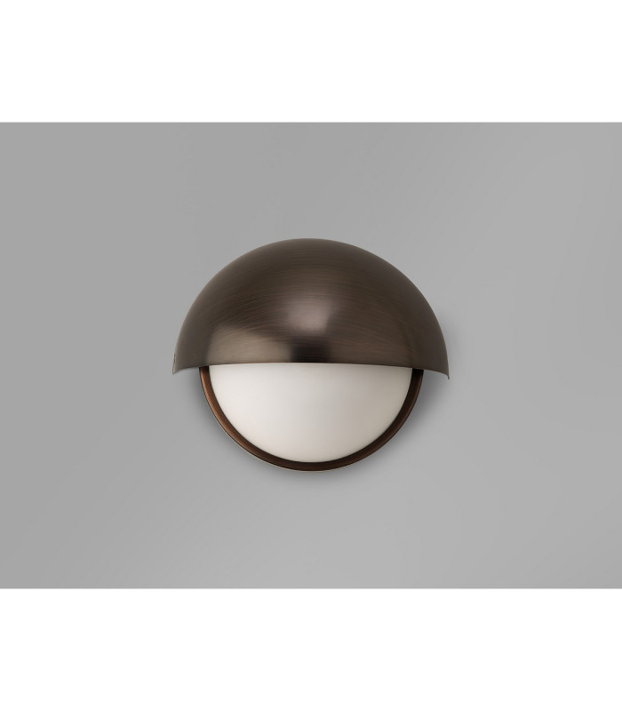 Plains Wall Light 2 x E14 IP54 (Indoor Use Only) Bronze/Opal Glass-11