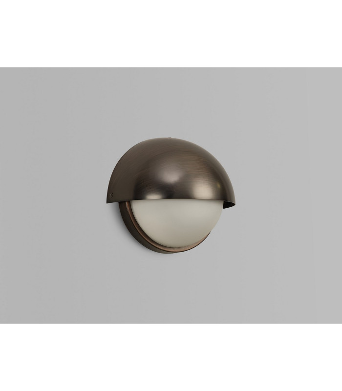 Plains Wall Light 2 x E14 IP54 (Indoor Use Only) Bronze/Opal Glass-13