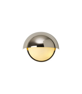 Plains Wall Light 2 x E14 IP54 (Indoor Use Only) Polished Nickel/Opal Glass-1