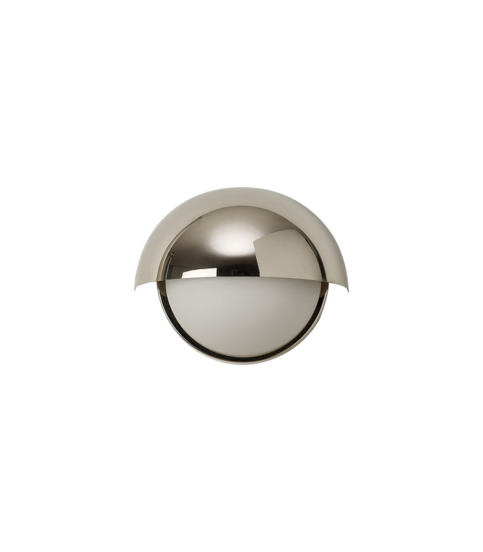Plains Wall Light 2 x E14 IP54 (Indoor Use Only) Polished Nickel/Opal Glass-4