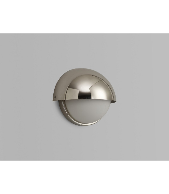 Plains Wall Light 2 x E14 IP54 (Indoor Use Only) Polished Nickel/Opal Glass-12