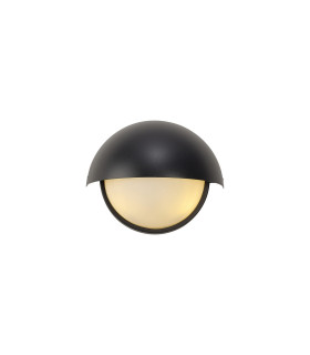 Plains Wall Light 2 x E14 IP54 Satin Black/Opal Glass-1