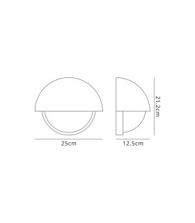 Plains Wall Light 2 x E14 IP54 Satin Black/Opal Glass-2