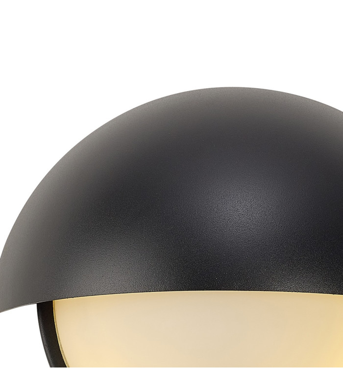 Plains Wall Light 2 x E14 IP54 Satin Black/Opal Glass-7