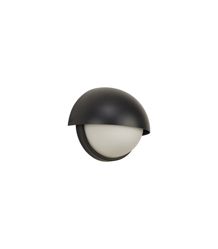 Plains Wall Light 2 x E14 IP54 Satin Black/Opal Glass-10