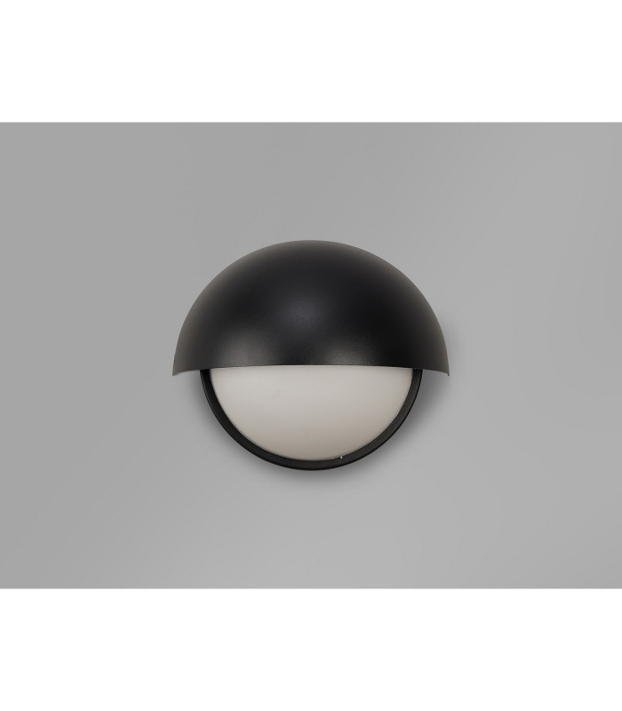Plains Wall Light 2 x E14 IP54 Satin Black/Opal Glass-11