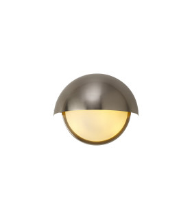 Plains Wall Light 2 x E14 IP54 (Indoor Use Only) Satin Nickel/Opal Glass-1