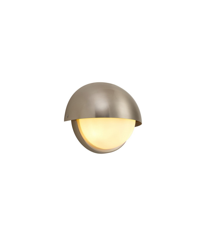Plains Wall Light 2 x E14 IP54 (Indoor Use Only) Satin Nickel/Opal Glass-6
