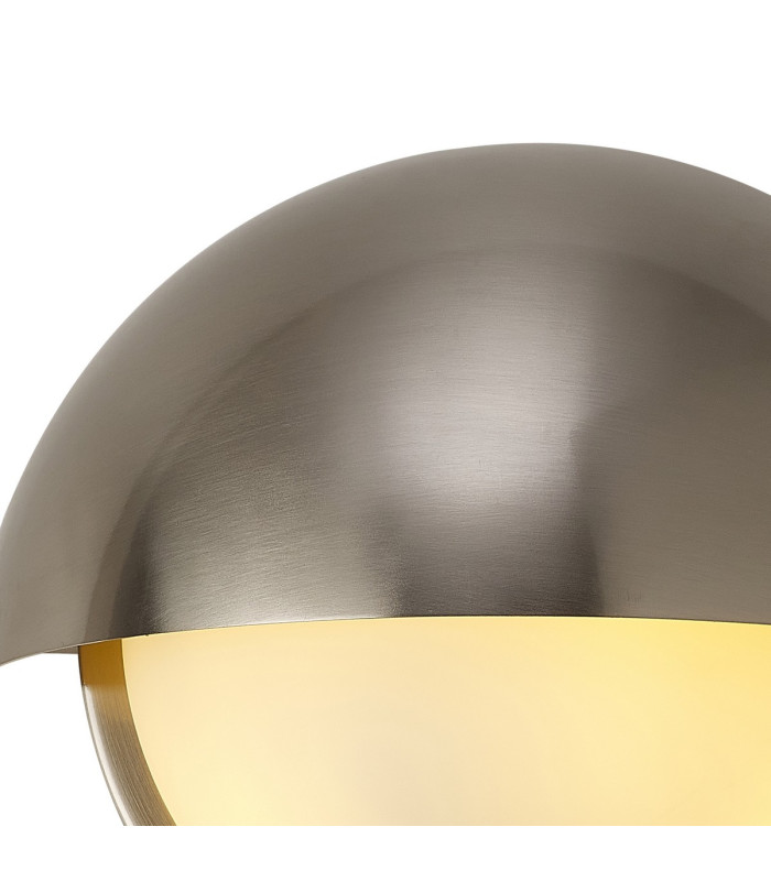 Plains Wall Light 2 x E14 IP54 (Indoor Use Only) Satin Nickel/Opal Glass-7