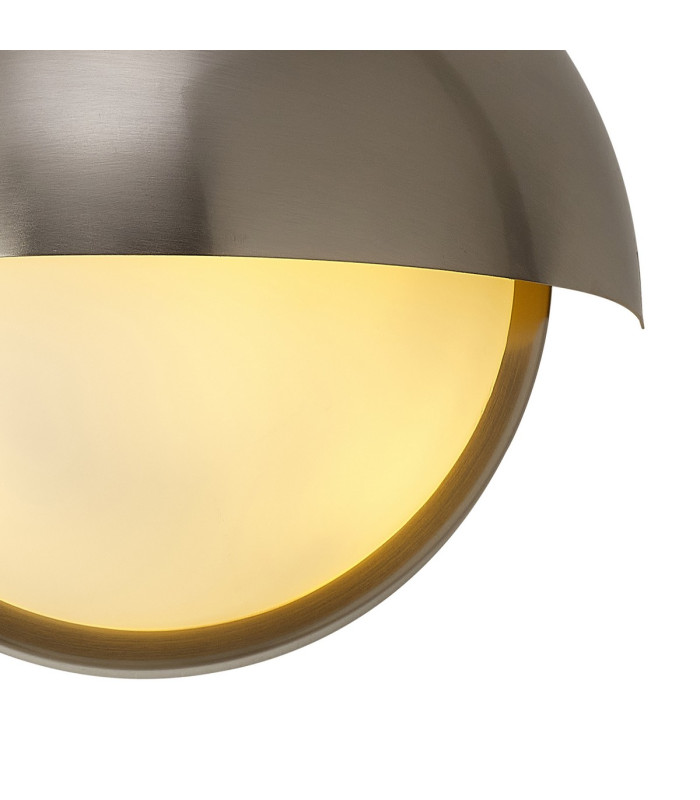 Plains Wall Light 2 x E14 IP54 (Indoor Use Only) Satin Nickel/Opal Glass-8