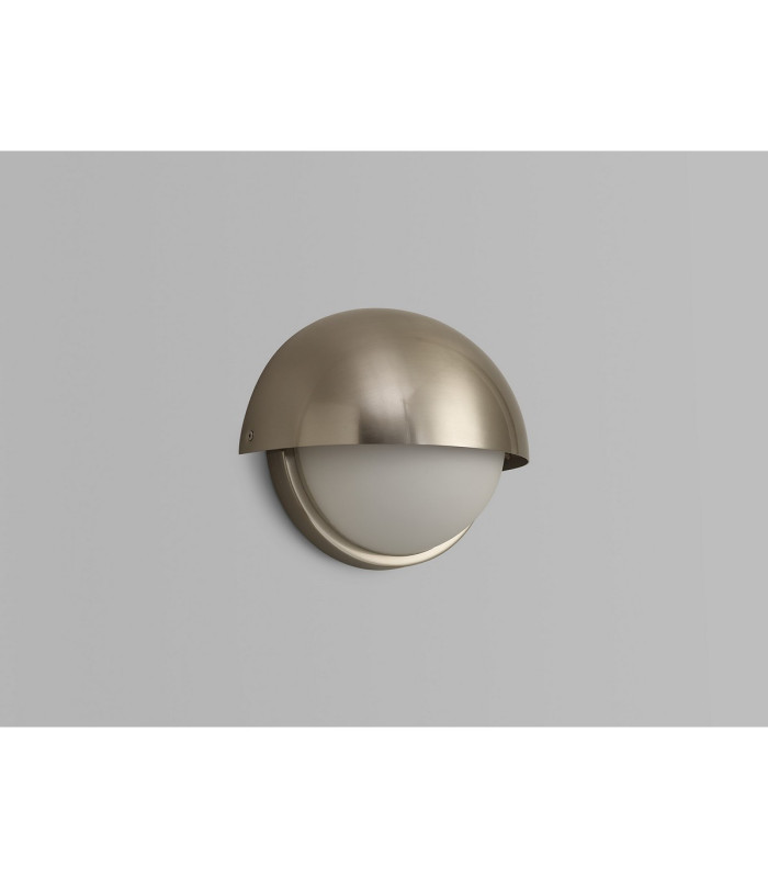 Plains Wall Light 2 x E14 IP54 (Indoor Use Only) Satin Nickel/Opal Glass-13
