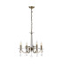 Bush 52cm Pendant WITHOUT SHADE 4 Light E14 Antique Brass/Clear Crystal-4