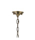 Bush 52cm Pendant WITHOUT SHADE 4 Light E14 Antique Brass/Clear Crystal-7