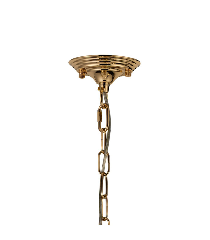 Bush 52cm Pendant WITHOUT SHADE 4 Light E14 French Gold/Clear Crystal-7