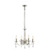 Bush 52cm Pendant WITHOUT SHADE 4 Light E14 Polished Nickel/Clear Crystal-1