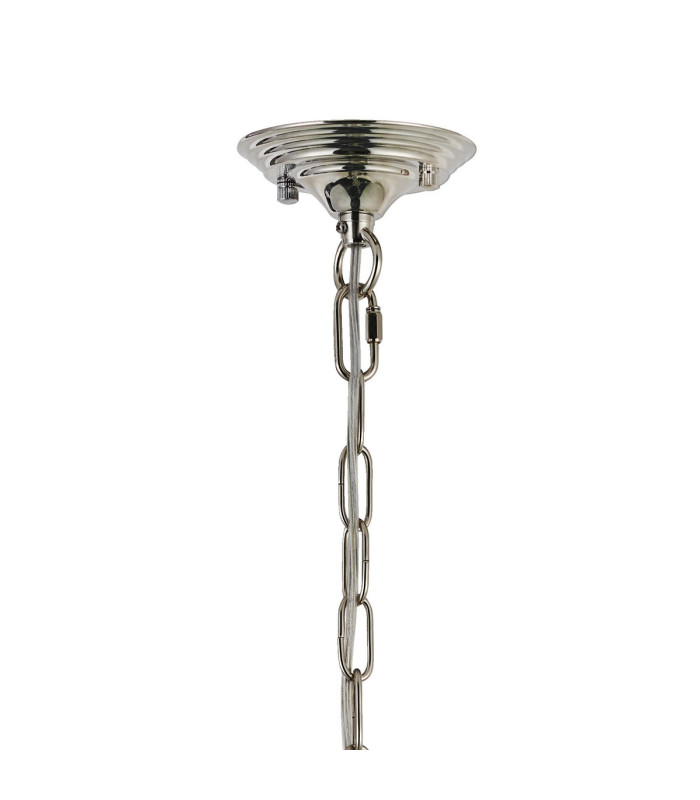 Bush 52cm Pendant WITHOUT SHADE 4 Light E14 Polished Nickel/Clear Crystal-5