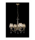 Bush 55cm Pendant 4 Light E14 Antique Brass/Clear Crystal Shade (A)-3