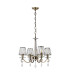 Bush 55cm Pendant 4 Light E14 Antique Brass/Clear Crystal Shade (A)-4